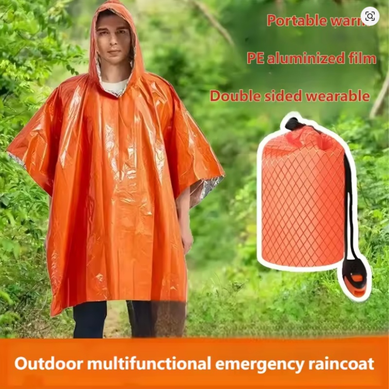 เสื้อกันฝนฉุกเฉิน 4 ชิ้น, ผ้าห - Survival Blanket Reflective บทวิจารณ์และราคา